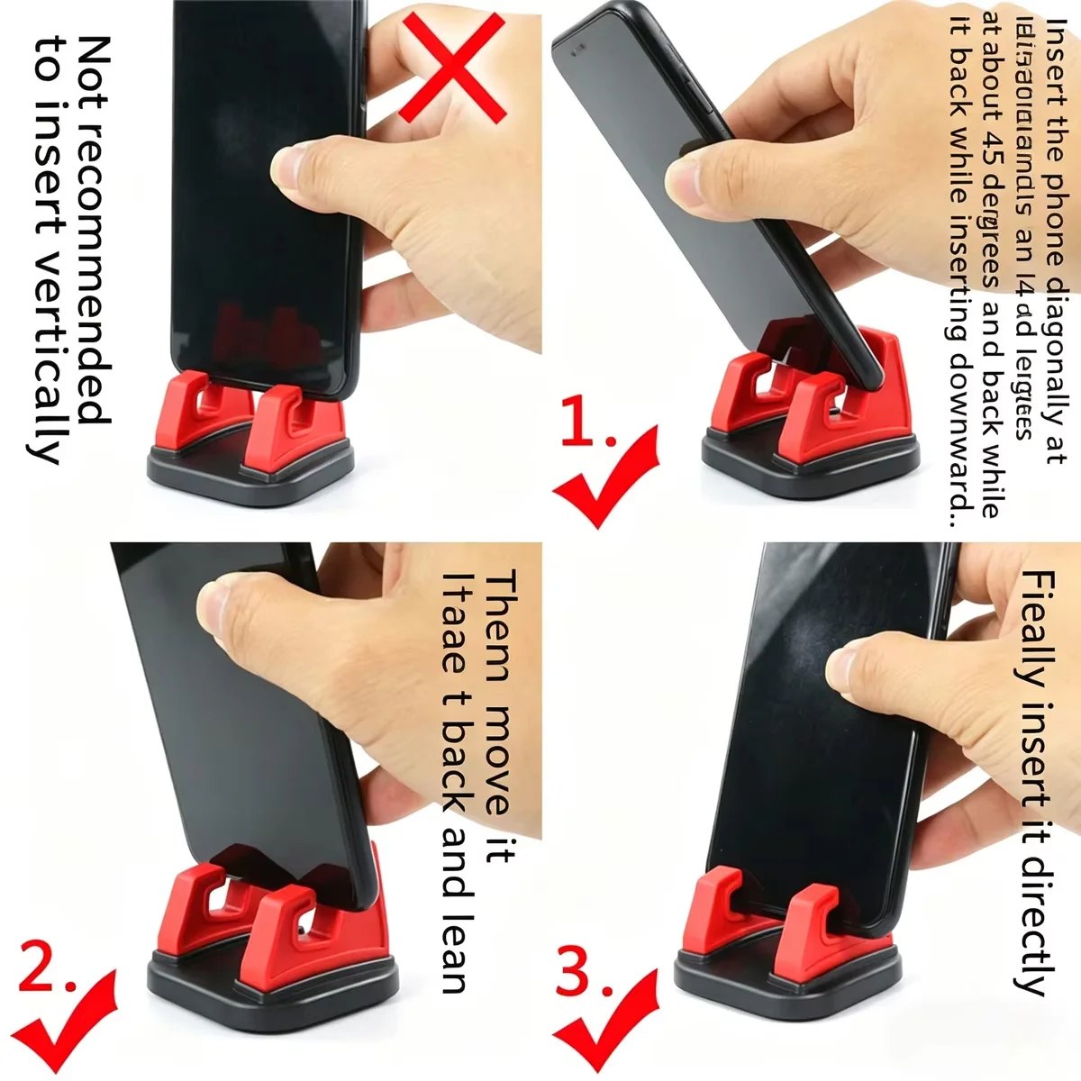 Horizontal And Vertical Car Dashboard Mobile Phone Holder Mount 360 Degree Rotate Self-adhesive Base Auto Mobile Phone Stand photo 4