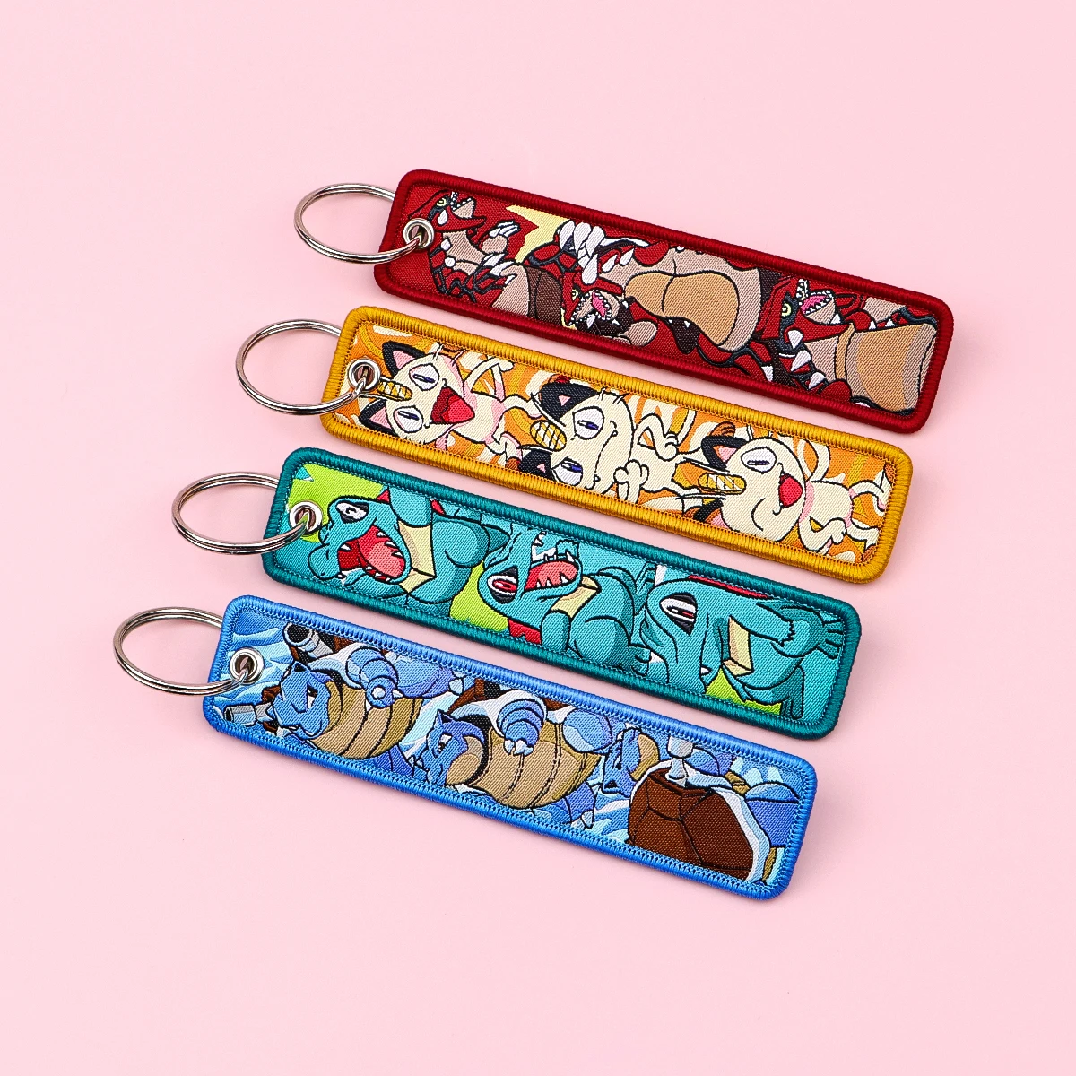 Japanese Anime Elf Monsters Keychain for Cars Backpack Key Holders Embroidery Keyrings Key Tag Jet Tag Accessories Gifts 1pcs photo 2