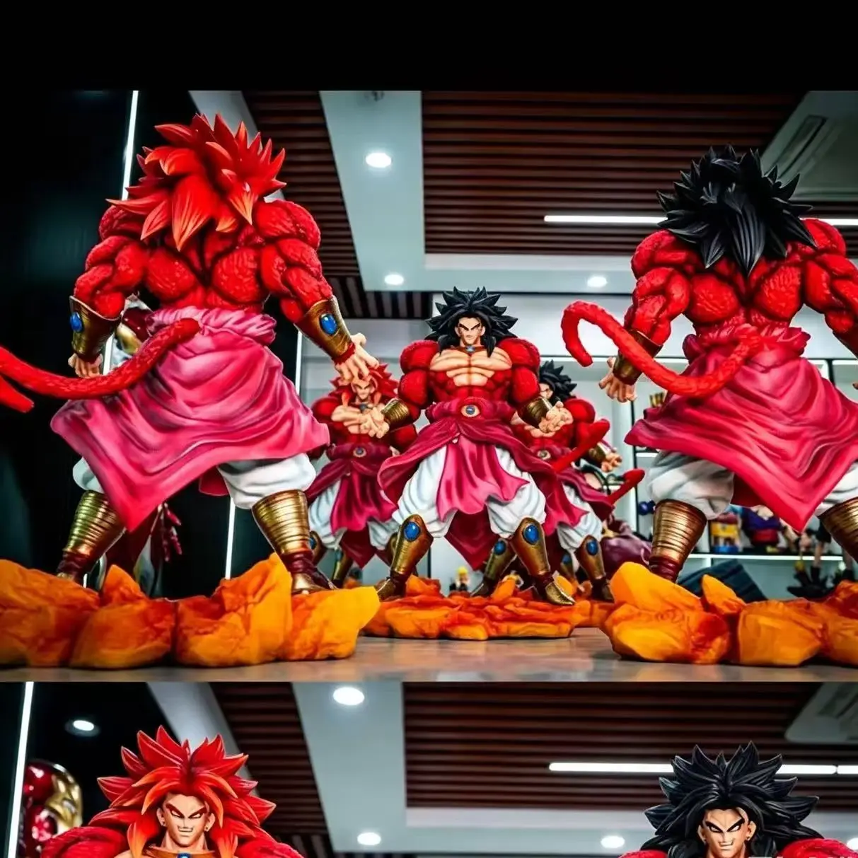 Dragon Ball Z Broly Super Saiyan 4 Anime Figure GK Statue Red Hair Black Hair Ver. PVC Action Figurine Model Collection Desktop photo 3