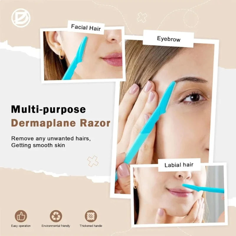 Disposable Eyebrow Razor Set Multicolor Facial Shaper Trimmer Portable Face Hair Remover Shaving Razors for Eyebrow Grooming photo 3