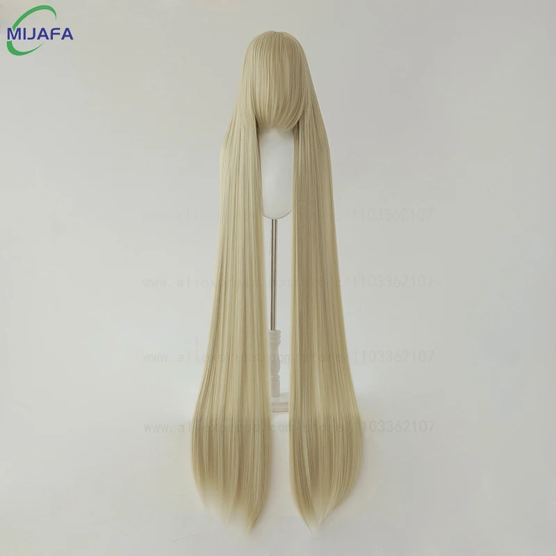 700g High Quality 59" 150cm Long Straight Cosplay Wig With Bang Blond Brown Red Green Blue Heat Resistant Hair Colors Anime Wigs photo 5