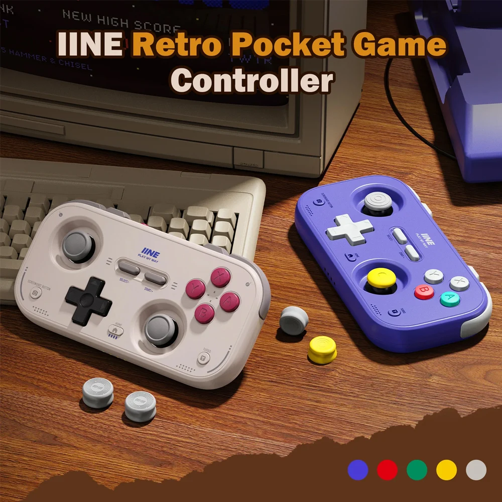 IINE Pocket Gamepad for Nintendo Switch 2/1 Steam Deck Phone Car Portable Retro Controller Hall Effect Joystick NS Version photo 1