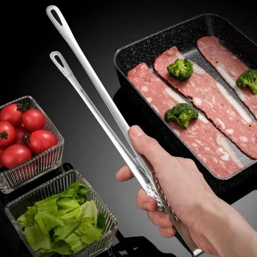 Economic Kitchen Tongs Stainless Steel Barbecue Tongs Clip BBQ Grill Meat Tongs Cooking Tweezers for Food Utensils Kitchen Tools photo 1
