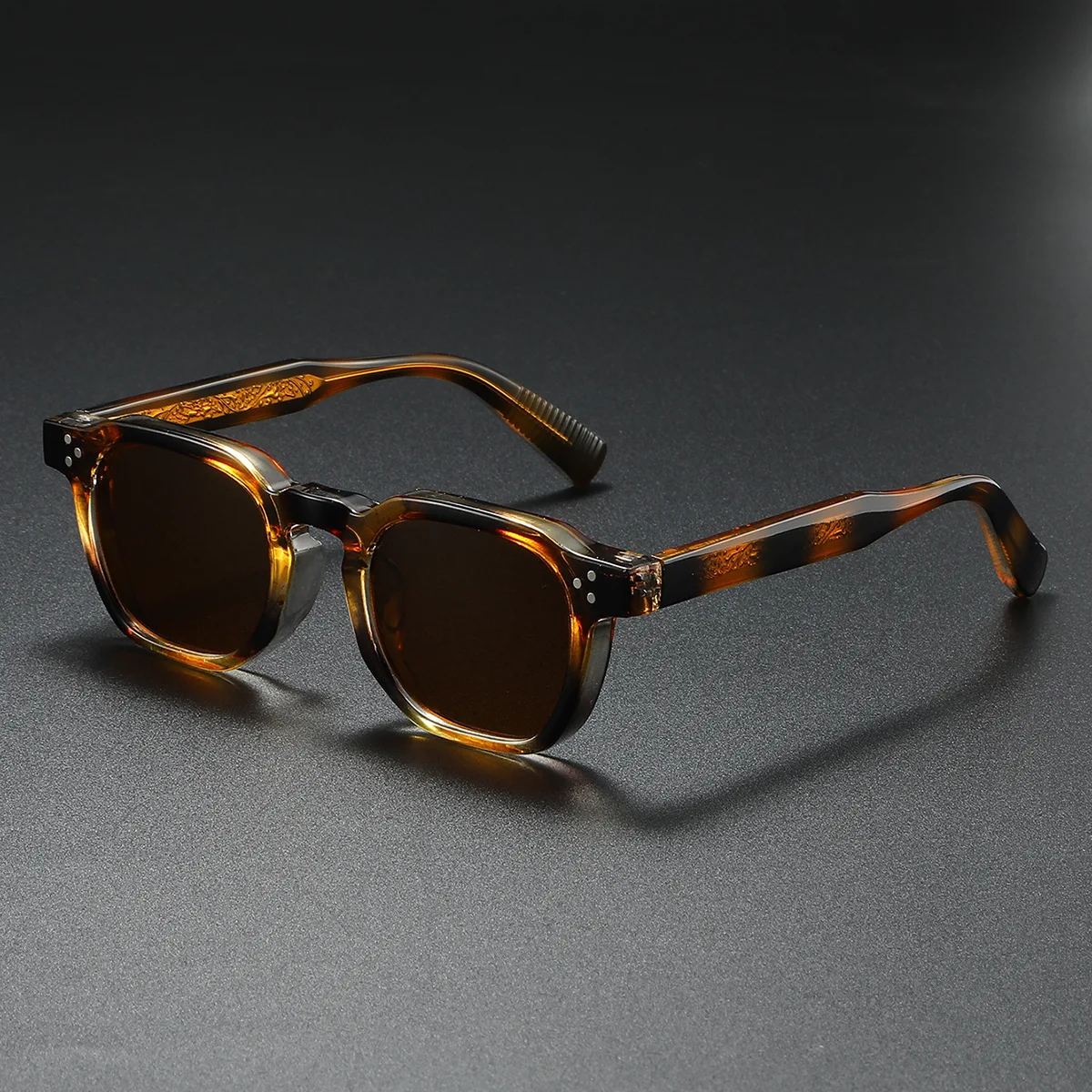 New Polarized Sunglasses Unisex Metal Core CP Square Sun Glasses Rivets Women Shades Driving Glasses photo 2