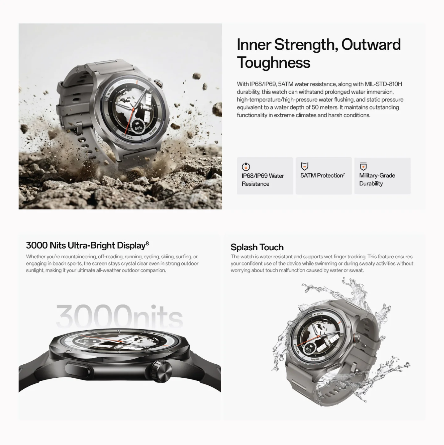 [New Arrival] Global Version Smartwatch OPPO Watch X3 Snapdragon W5 Up to 16 Days of Battery Life AMOLED Display NFC IP68 photo 2