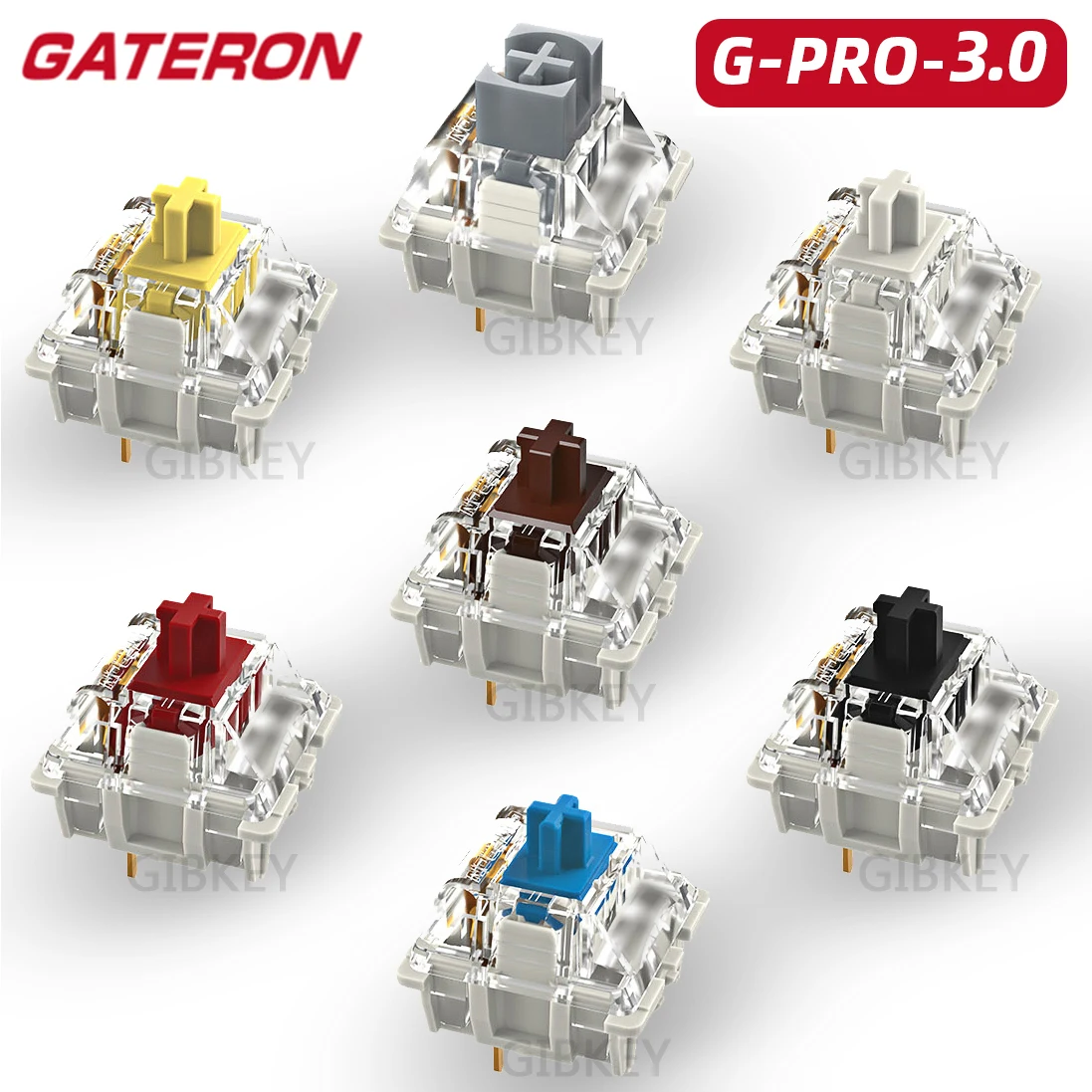 Gateron White Yellow Silver Pro 2.0 V2 Switch 3pin RGB linear Tactile Red Brown Switchs for Hot-swappable Mechanical keyboard photo 1