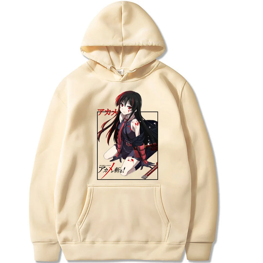 Akame Ga KILL Japanese Anime Hoodie Men's and Women's Harajuku Pullover Street Wear Unisex Autumn/Winter Plushed Brand Sweater photo 5
