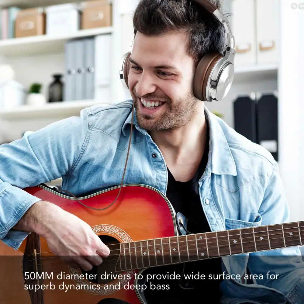Oneodio Pro 30 Professional Studio DJ Headphones With Microphone Over Ear Wired Earphones HiFi Monitors Foldable Gaming Headset photo 2