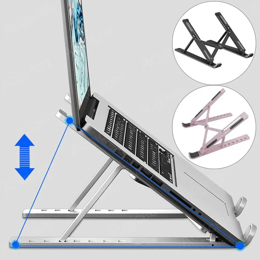 7 Levels Laptop Stand Portable Foldable ABS Tablet Computer for Macbook Apple  Air Pro Lenovo Bracket Universal Pad PC Holder photo 3