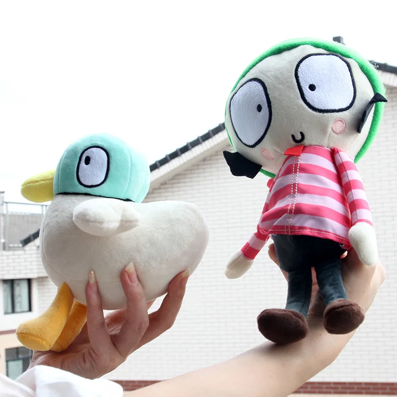 Kawaii Cute Sarah and Duck Plush Doll Anime Soft Stuffed Animal Plushie Toy Room Decor for Kids Boy Brithday Christmas Gift photo 2