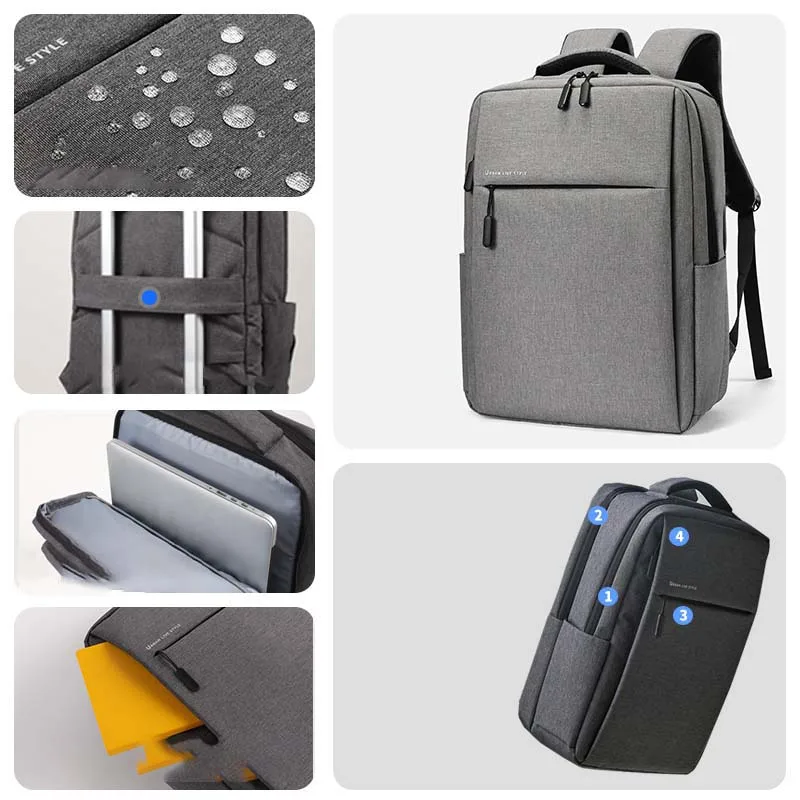 Laptop Backpack 17.3 inch Large Capacity Travelling Backpacks Waterproof Laptop Bag 15.6 17.3 Multi-pockets Men's Backpack photo 6
