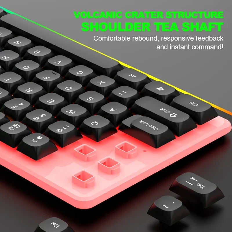 NG GTX350 Gaming Keyboard Mouse Combos Computer Laptop Backlight Gamer Kit LED Wired Usb Keyboard GTX350 Set-Black photo 6
