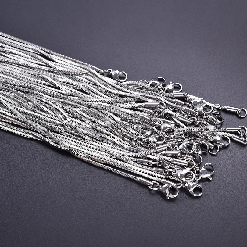 Wholesale 45/50/60/70cm Snake Long Chain Necklace Stainless Steel Necklaces For Women Men Jewelry Neck Chokers Catenina Collana photo 5