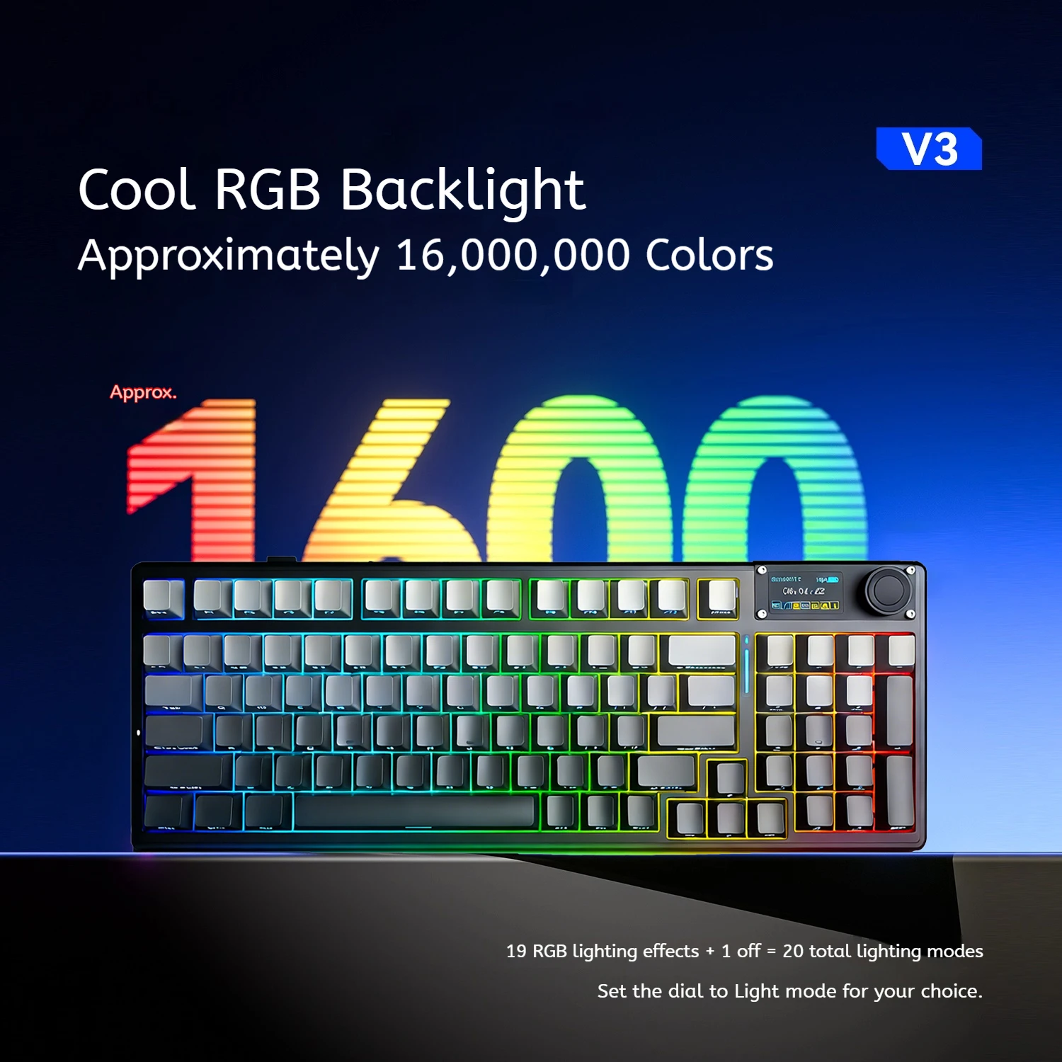 F98pro V3 Wireless Mechanical Keyboard Knob OLED Display Hot Swap RGB Tri-mode BT5.0/2.4G/USB-C Gaming Keyboard for PC photo 4