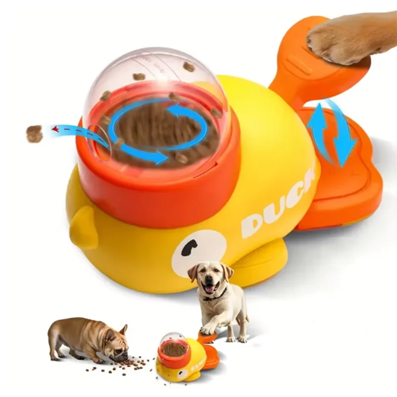 Dog, cat, pet feeder, little yellow duck, interactive puzzle dog feeding machine, puppy, missing food toy, anti-slip bottom photo 3
