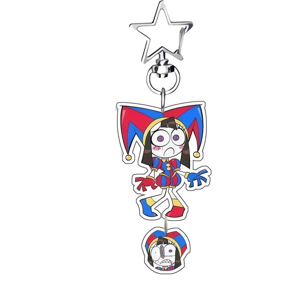 Anime For TADC Pomni Jax Ragatha Zooble Caine Peripheral 5cm Acrylic Keychain Custom Cartoons Backpack Pendant Exquisite Gift photo 3