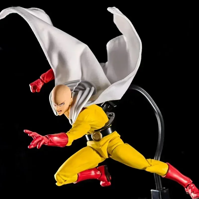 Amazing Yamaguchi Revoltech Saitama Action Figure - One Punch-Man Pvc Statue by Kaiyodo - Anime Model Collectible Gift photo 4