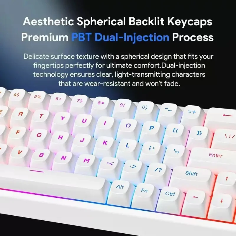 FURYCUBEIP68S wired keyboard mechanical feel mute office esports portable ribbon small keyboard. photo 3