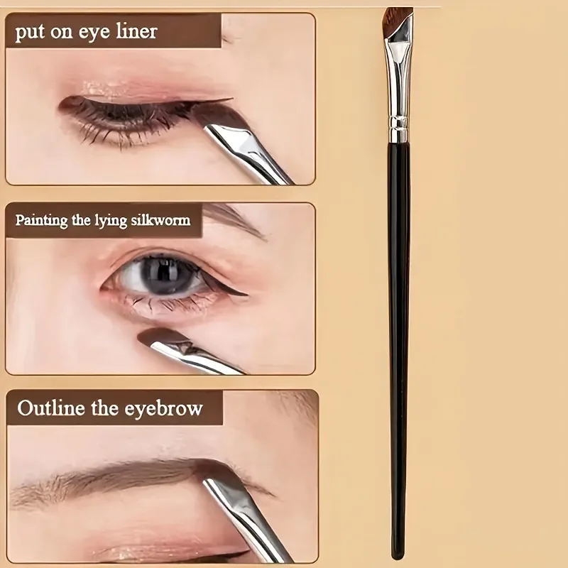 3/5/7pcs Eyeliner Brush Set, with Tilted Fine Blade, Suitable for Precise Application - Suitable for All Skin Types. photo 6