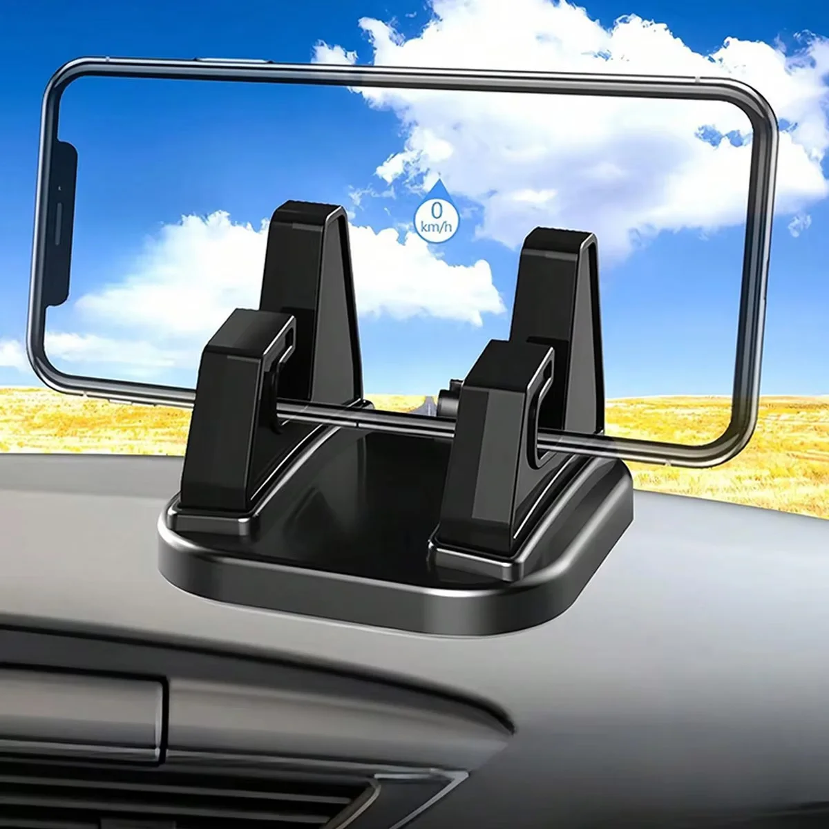 Horizontal And Vertical Car Dashboard Mobile Phone Holder Mount 360 Degree Rotate Self-adhesive Base Auto Mobile Phone Stand photo 3