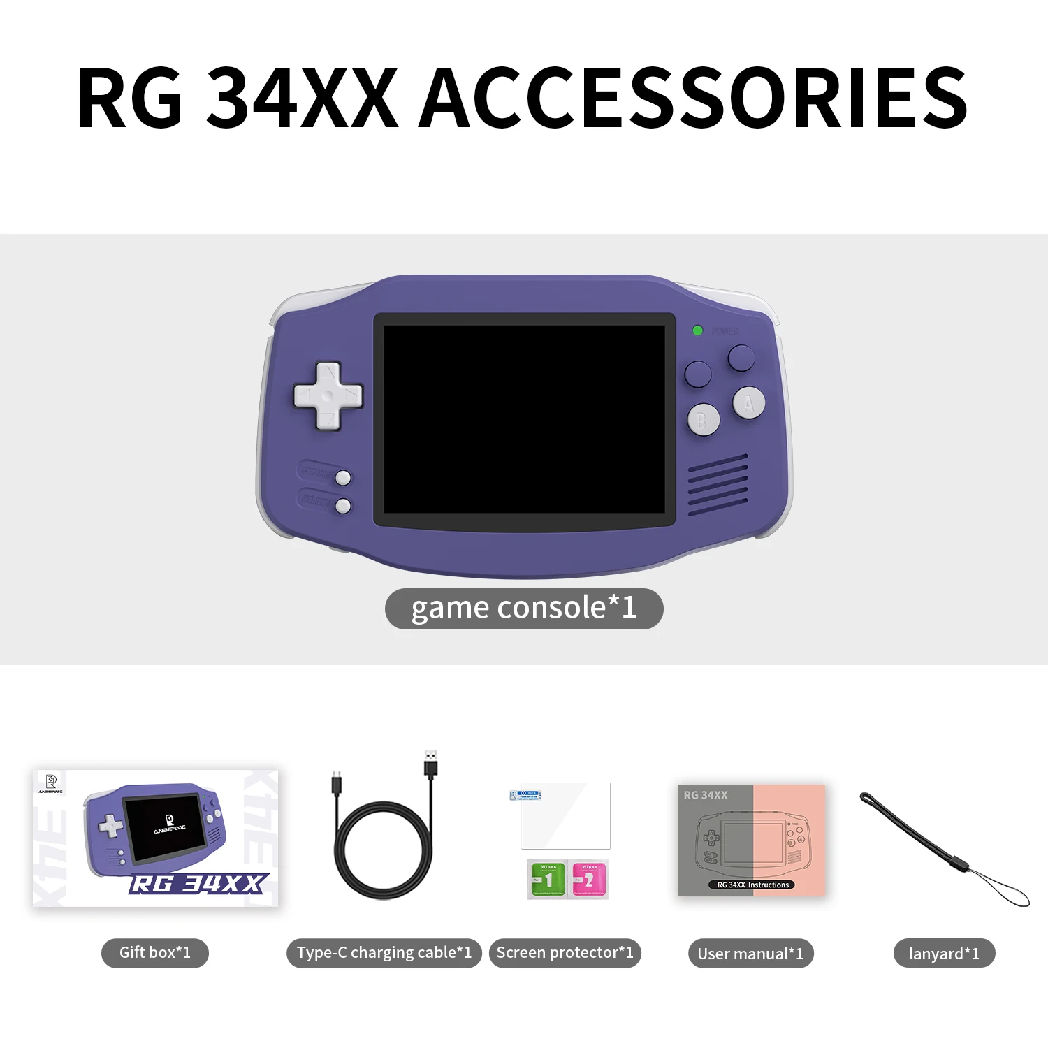 ANBERNIC RG34XX Retro Handheld Game Console 3.4" IPS Screen Linux 64-bit Video Gaming Player Support WiFi Bluetooth HD TV Output photo 8