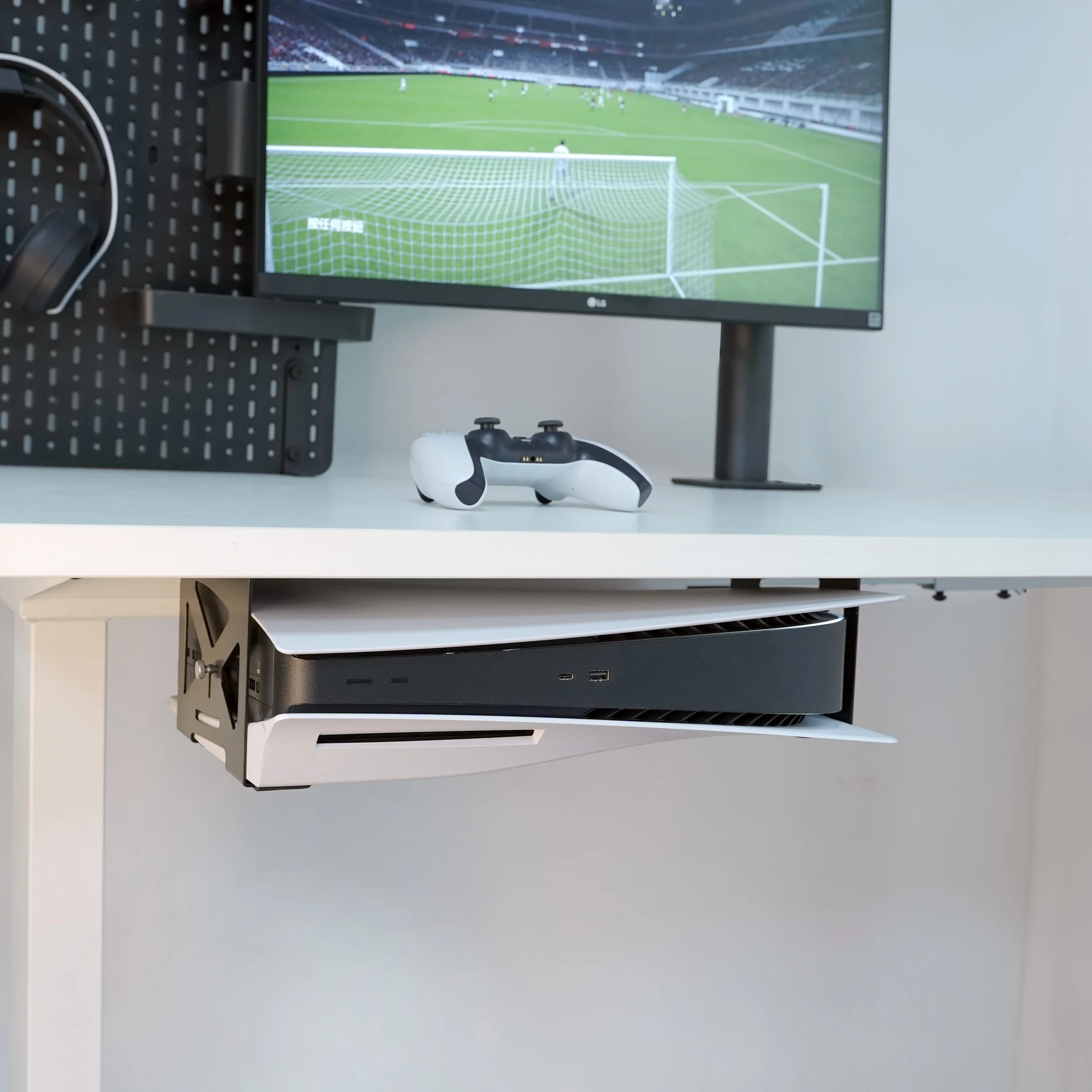Monzlteck Under Desk Holder for PS5/PS5 Slim,Stealth Mount Compaitble with Playstation 5 Disc & Digital Edition Console photo 2