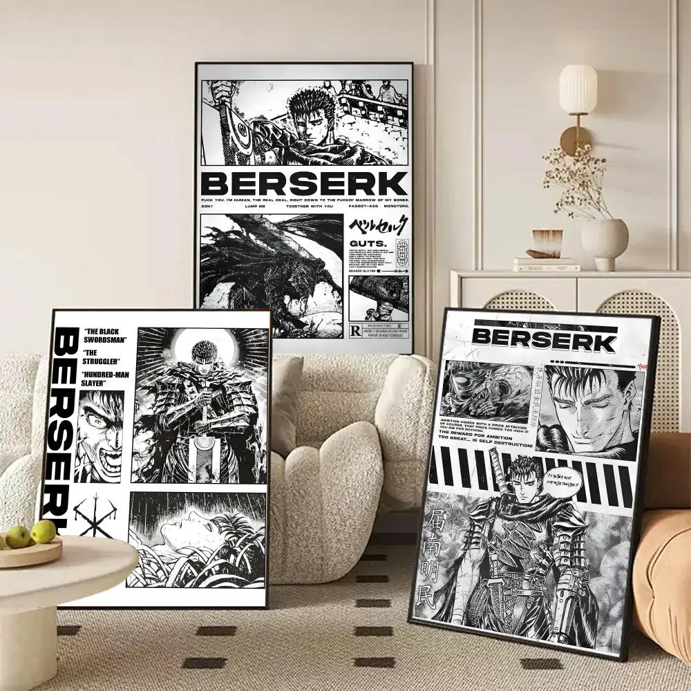 Classic Anime B-Berserk Painting Calligraphy Canvas Poster Wall Art interior Hallway Home Decoration Holiday Gifts photo 3