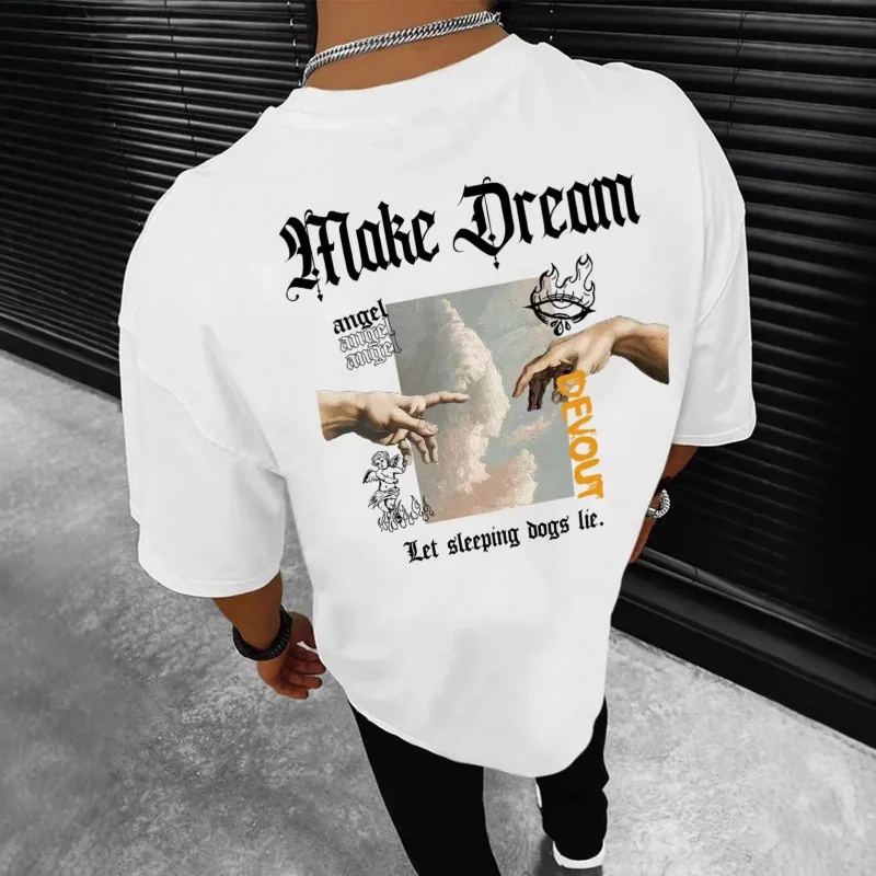 Men's Women Retro Graphic Print Custom T-Shirt Casual Daily Streetwear Camiseta Breathable Summer Basic Short Sleeve Tee Tops photo 3