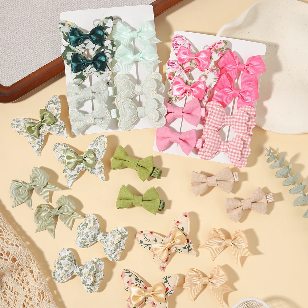 1 Set of Bow Printed Hair Clips Princess Girl Children and Teenagers Autumn and Winter Party Outfits Sweet Girl Hair Accessories photo 5