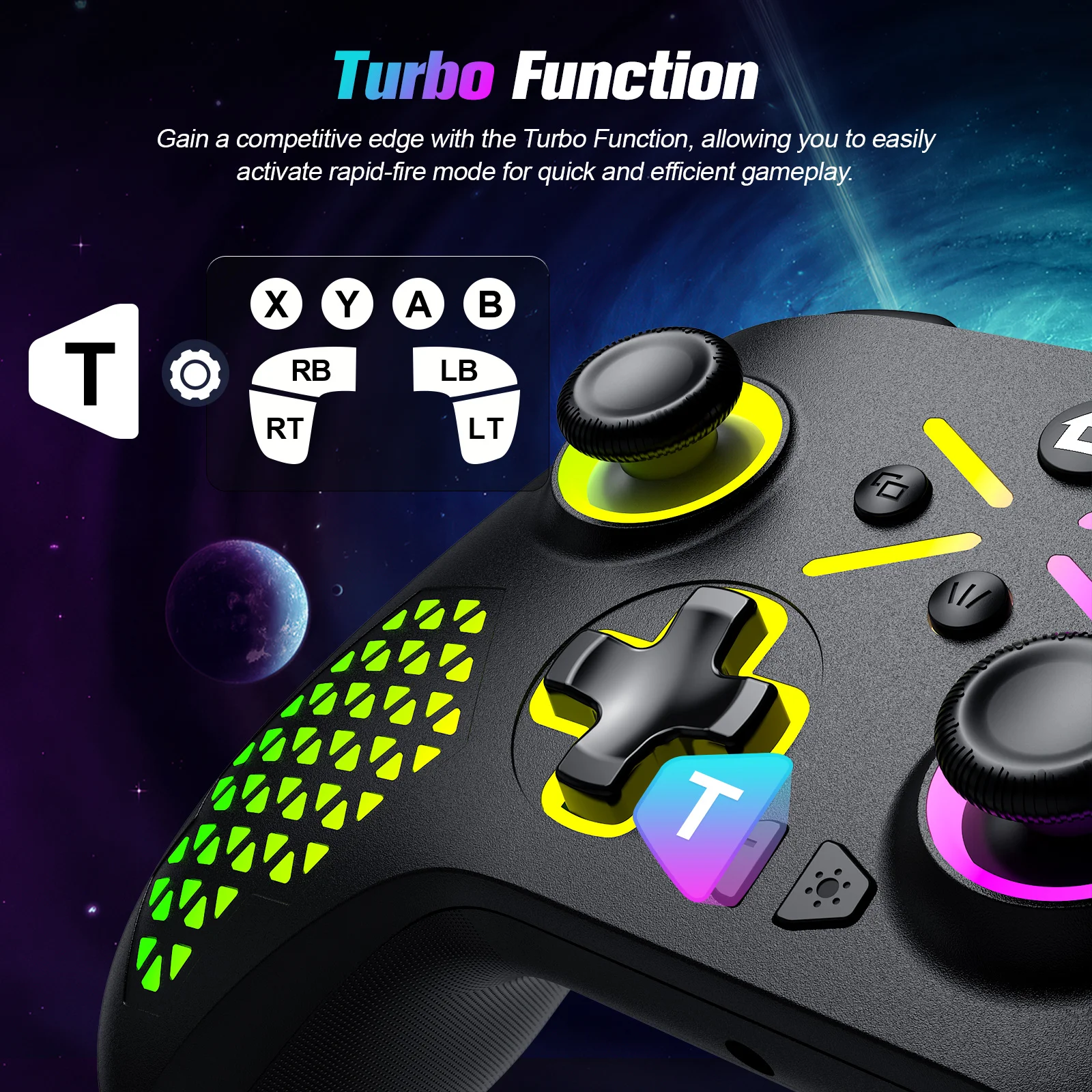 RGB Wireless For Xbox Controller Xbox One/xbox Series X/S/PC With 650mah Battery Gamepad Multi-Function Joystick Controller photo 4