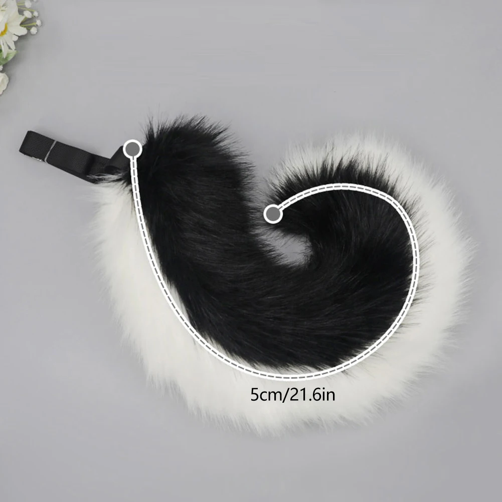 Halloween Dog Ear Tail Set  Cosplay Accessories Costume Plush Realistic Animal Ears Tail for Anime Party Cute Pet Role Play photo 6