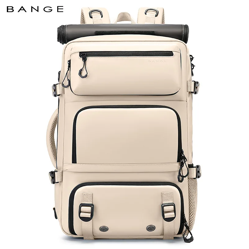 BANGE Expandable Men's Backpack Waterproof 17.3 in Laptop Backpack Man Large Capacity Hiking Travel Bag Male Backpacks for Men photo 4