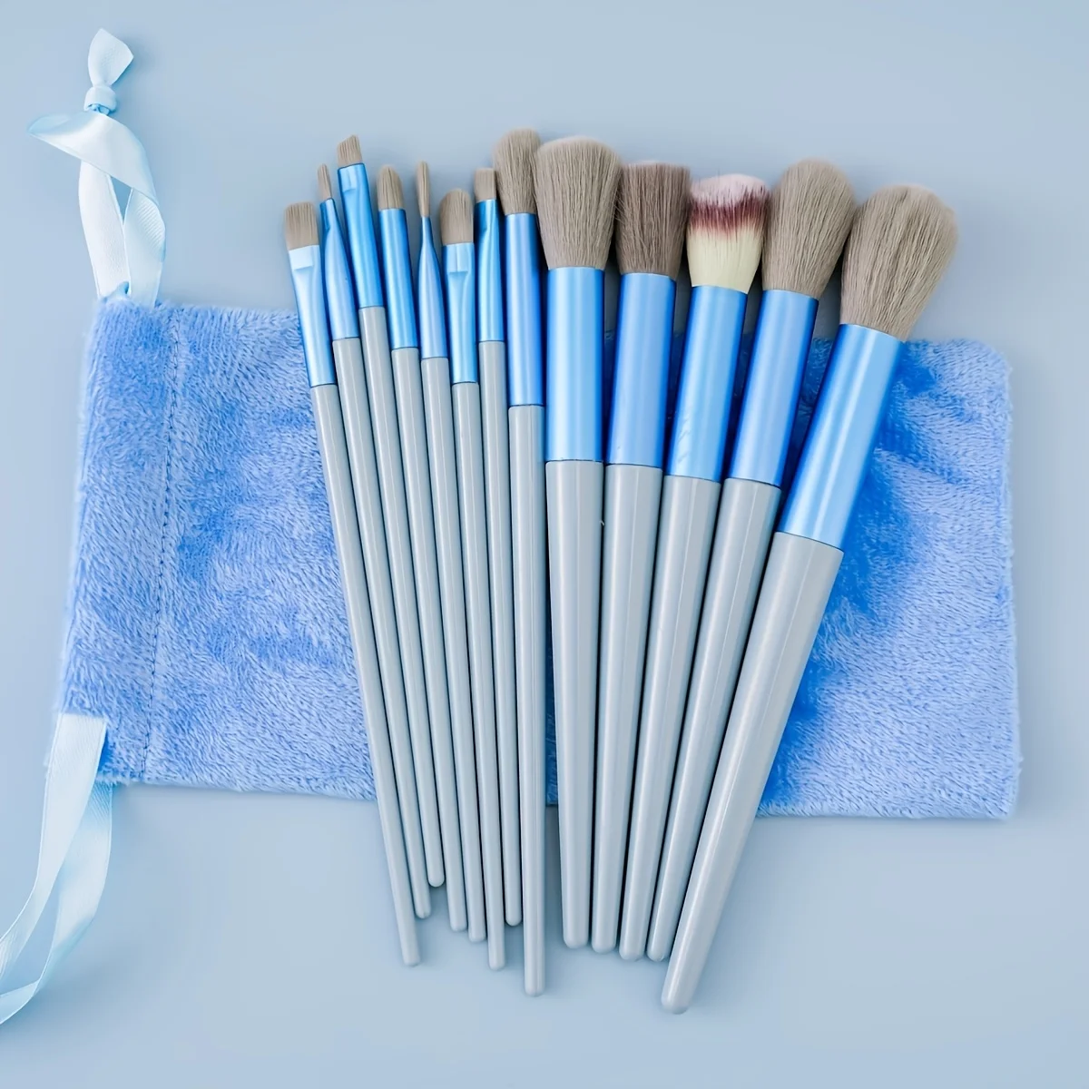 16Pcs Professional Makeup Brush Set w/ Pouch, Sponge & Puff, Soft Bristles for Foundation, Blush, Eyeshadow, 2026 New Gift photo 5