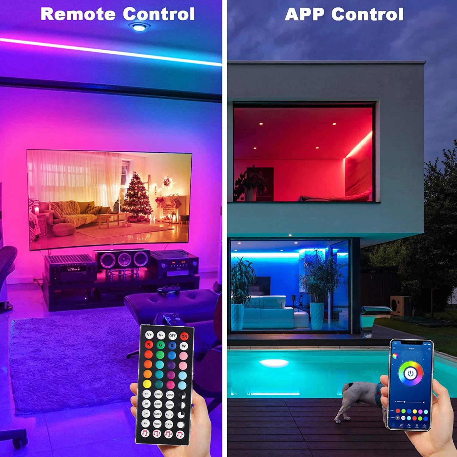RGB LED Strip Lights Music Sync USB 5V Remote Control Led Ribbon Flexible Lamp For Room Party TV Desk Bedroom Decoration photo 2