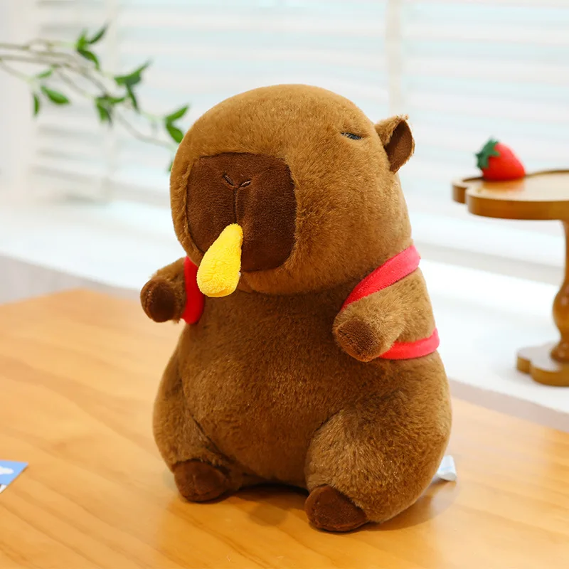 Cartoon Cute Capybara 23cm Plush Toy Stuffed Animals Capibara Soft Doll Kids Toys Birthday Christmas Gift for Kids Boys Girls photo 5