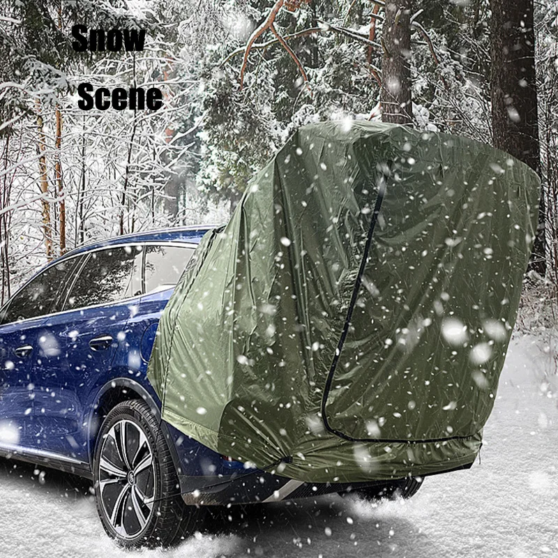 Outdoor Car Rear Tent Camping Picnic Car Rear Tent with Canopy Car Rear Extension Tent Sunshine-Proof Rain-Proof Car Rear Tent photo 5