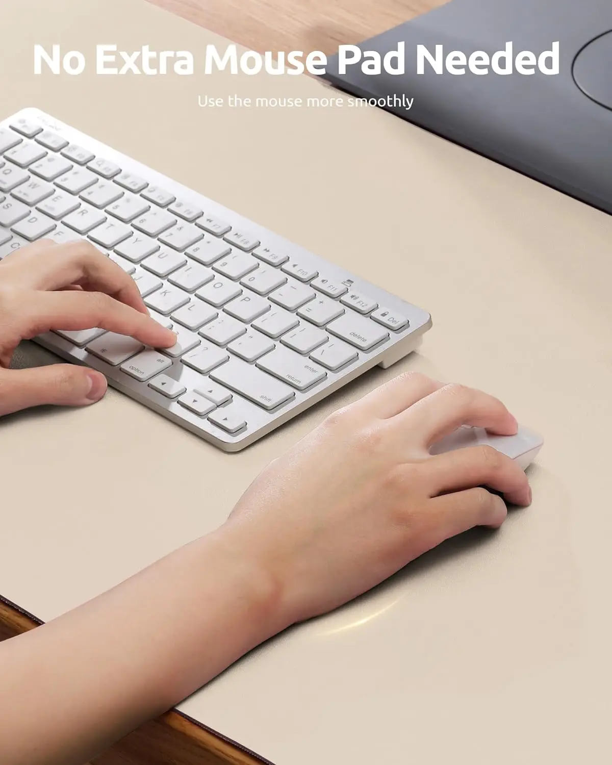 Large Mouse Pad,Office Desk Mat, Leather Desk Pad Protector, Non-Slip PU Leather Desk Blotter, Laptop Desk Pad photo 3