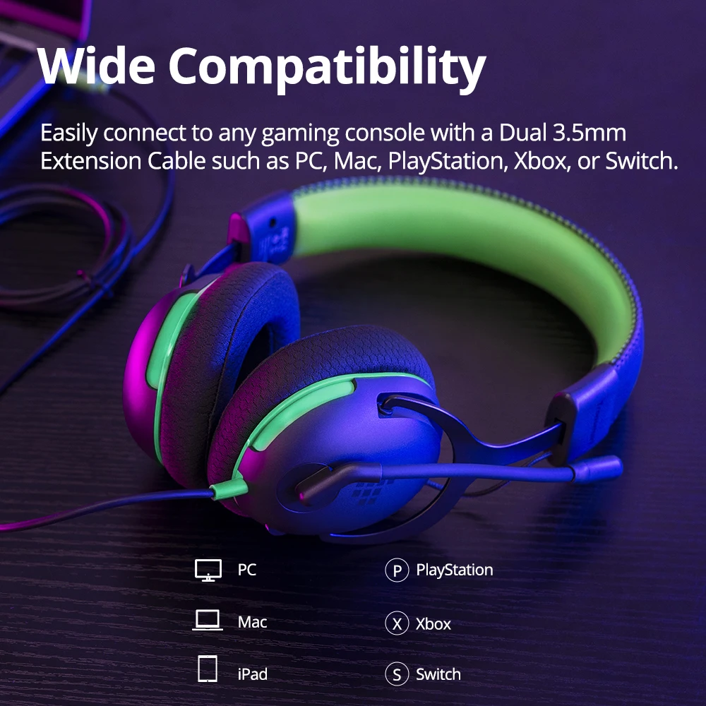 Tronsmart G10 Multiplatform Wired Over-the-Ear Gaming Headset for PC, PS5, PS4, Xbox Series X|S, Xbox One, Nintendo Switch, Mobile photo 8