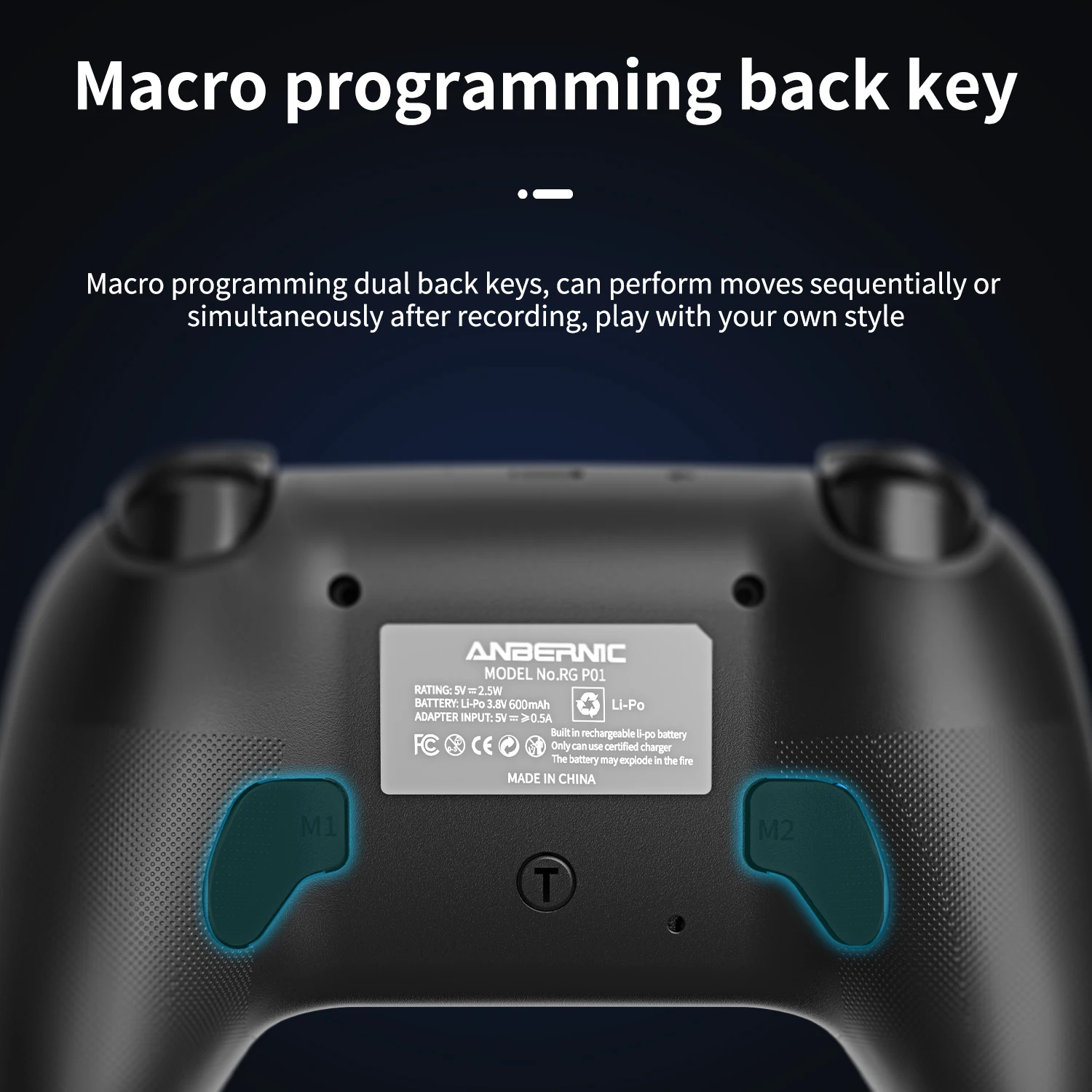 ANBERNIC RG P01 Retro Games Controller Wired/Wireless Bluetooth RGB Hall Effect Joystick XBOX Gamepad for PC Android IOS Steam photo 6