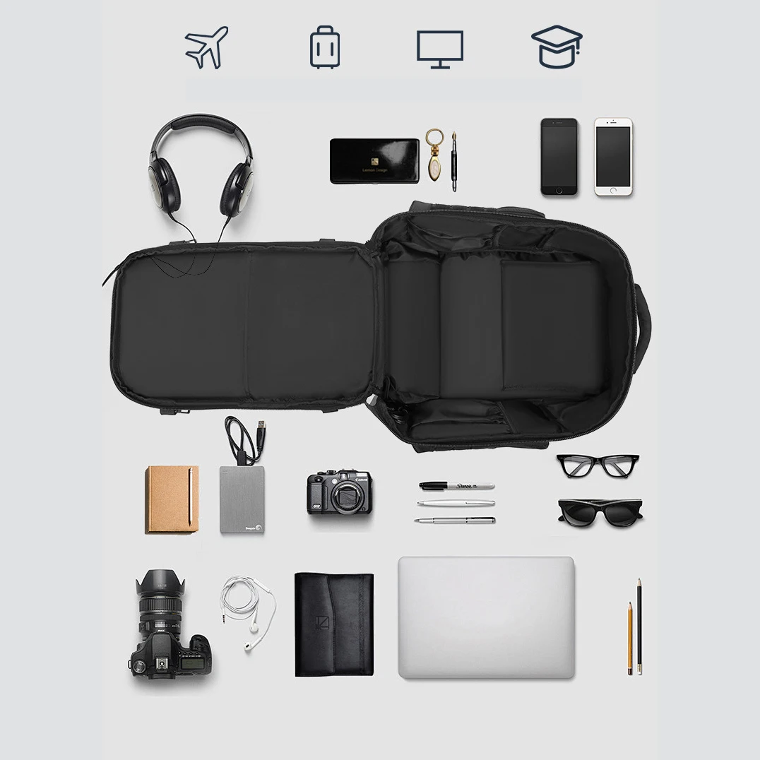 Men Travel Backpack Bag School Bag Men Oxford Backpack with Shoes Compartment 15.6 Inch Laptop Backpack for Men Rucksacks Bags photo 2
