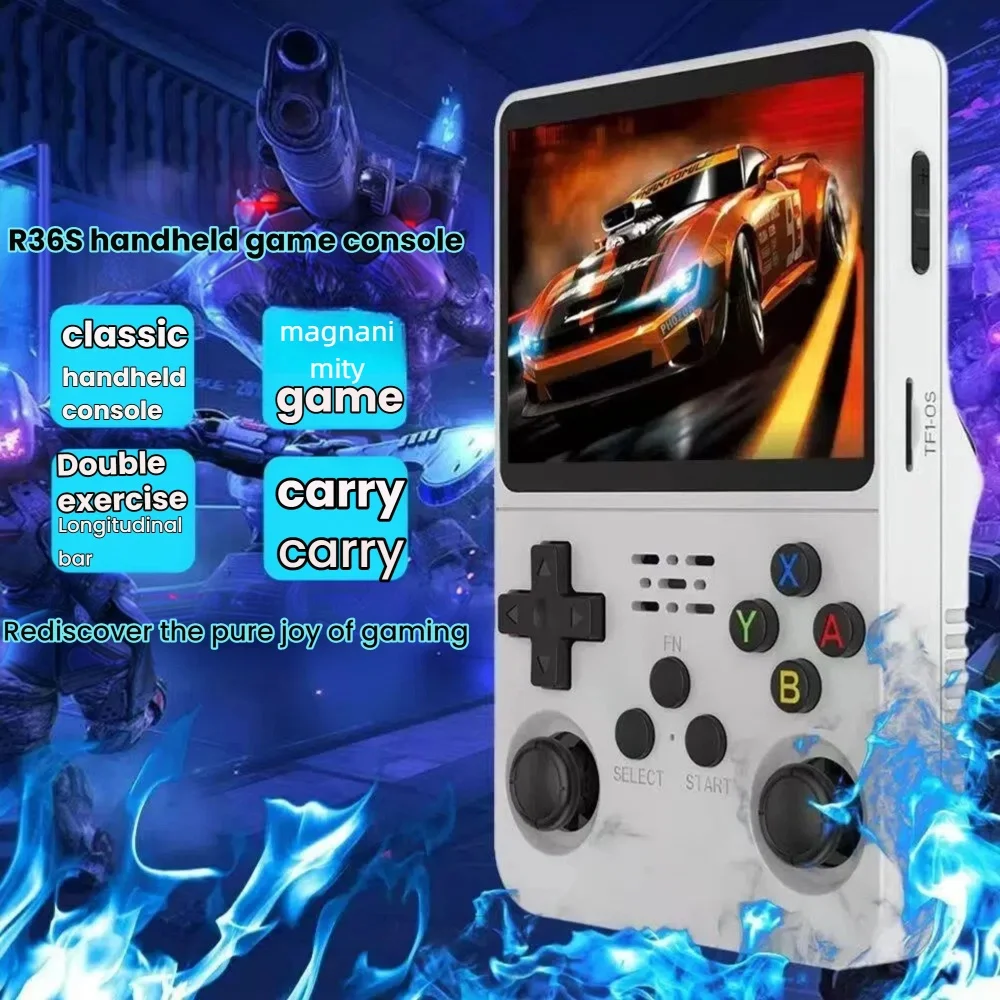 Open Source R36S Retro Handheld Game Console, Linux System, 3.5" IPS Screen, Portable Pocket Video Player, 64GB Preloaded Games photo 2
