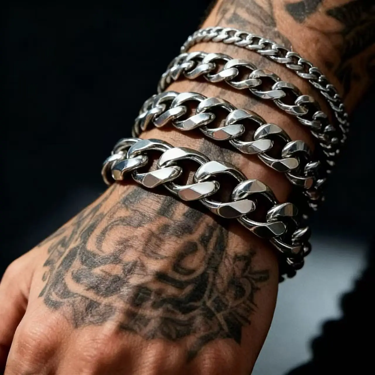 HNSP Stainless Steel Waterproof Cuban Link Chain Necklace For Men Jewelry Thick Heavy Chain 8/10/12/14MM Punk Rock Accessories photo 6