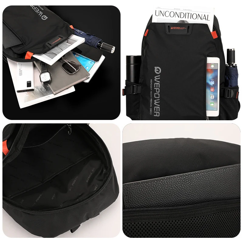 Casual Oxford Cloth Men's Backpack Sports Commuter Travel Bag Large Capacity Bookbag for Middle School Students And Young Men photo 4