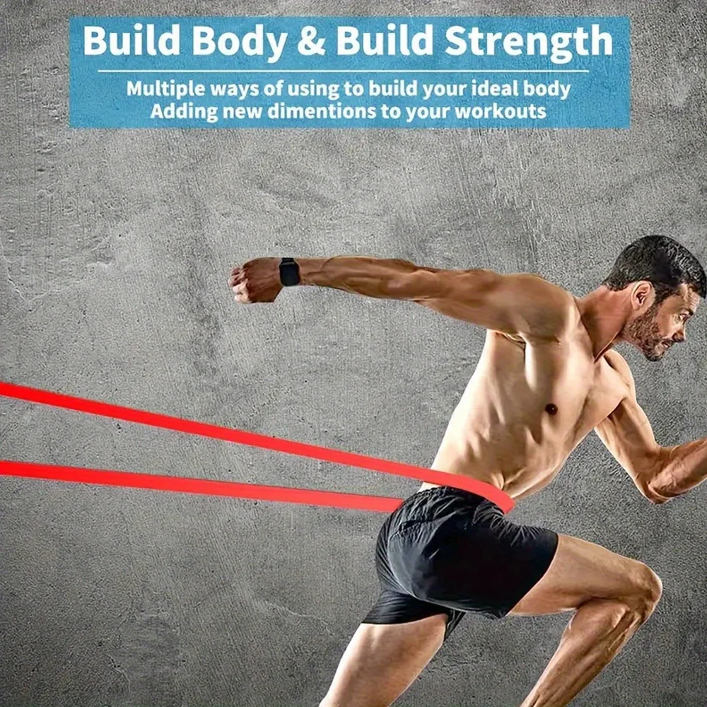 resistance Bands, Stackable TPE Resistance Bands for Strength Training, Fitness, Workout, Stretching, Home Gym and More photo 3
