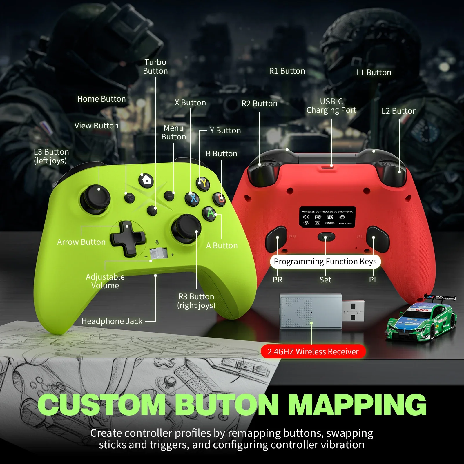 Wireless Gamepad For Xbox One/Xbox Series X/S/ Xbox Controller With Six-Axis Gyro Turbo Function Game Consoles Joystick photo 6