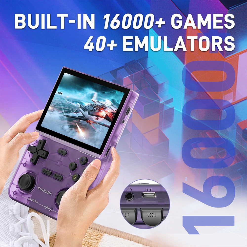KINHANK K36 Retro Handheld Video Game Console 500nit 3.5 Inch IPS Screen 16000 Games Emulator for PS1/PSP/DC/N64/SS photo 5