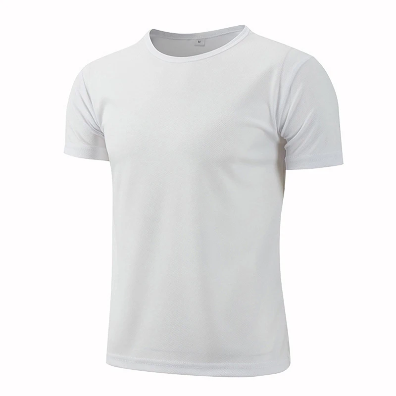 Quick-drying Round Neck Sport T-shirt Gym Jerseys Fitness Shirt Trainer Running T-shirt Men Breathable Sportswear Class Service photo 5