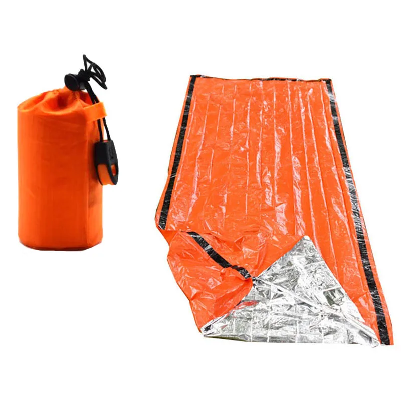 Portable Waterproof Emergency Survival Sleeping Bag Outdoor Edc Camping Gear Thermal Sack First Aid Rescue Kit Mylar Blanket photo 2