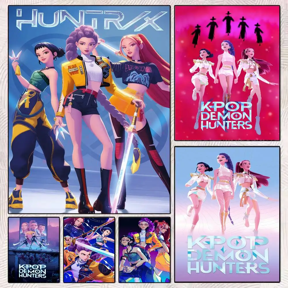 Anime Movie K-Pop D-Demon Hunters Poster High Quality Print Waterproof Wall Art Sticker For Bar Living Room Decor Gift photo 5