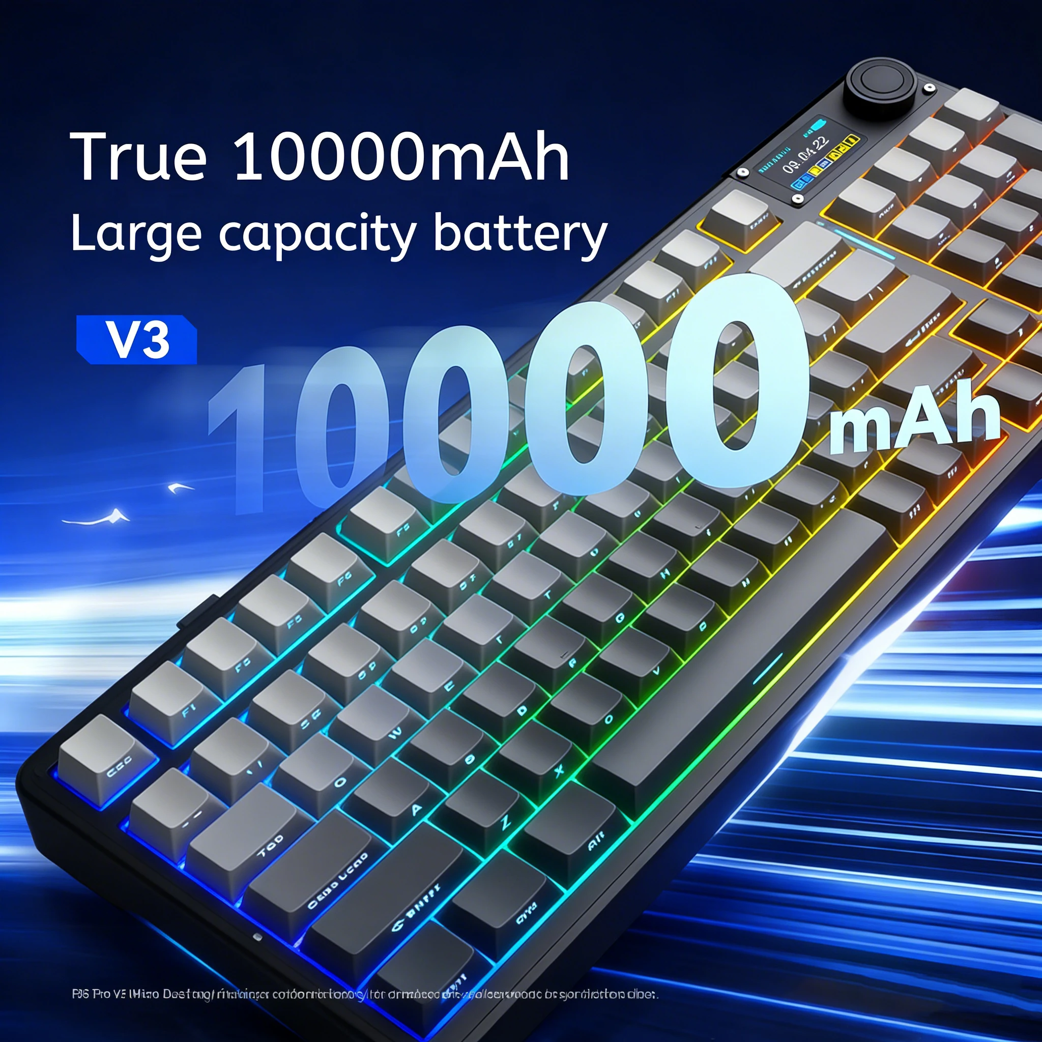 F98pro V3 Wireless Mechanical Keyboard Knob OLED Display Hot Swap RGB Tri-mode BT5.0/2.4G/USB-C Gaming Keyboard for PC photo 3